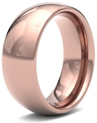 James Moore Wedding Rings | 9ct Rose Gold | 8mm | Heavy | Traditional Court | AG_8GHC-9R