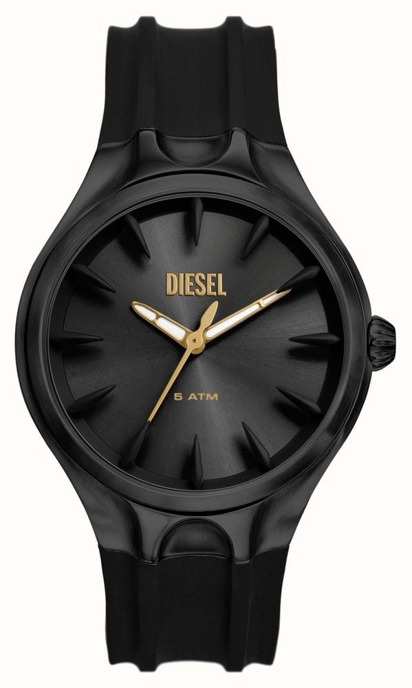 Diesel Men s Streamline 44mm Black Dial Black Silicone Strap DZ2217 First Class Watches IRL