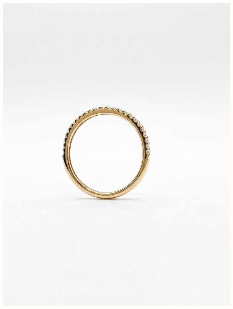 0.15ct Round Brilliant Natural Diamond 9ct Yellow Gold Half Eternity Ring HET100110/YG - vista alternativa 3