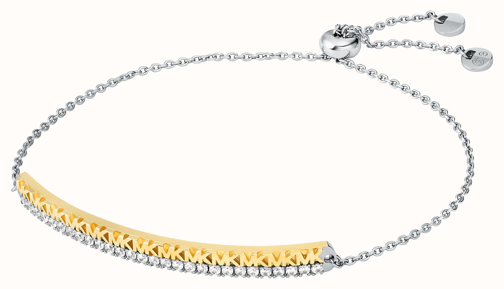 Michael Kors Premium Two-Tone CZ Sterling Silver Bracelet
