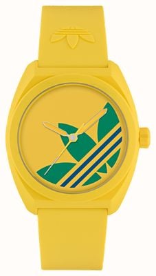 Adidas PROJECT THREE (42mm) Yellow Dial / Yellow Bio-Rubber Strap AOST26045