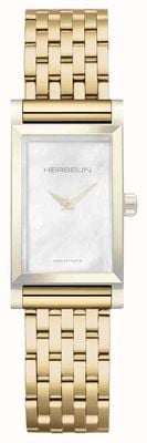 Herbelin Brazalete de reloj intercambiable Antarès - solo brazalete de acero inoxidable pvd dorado BRAC17048P