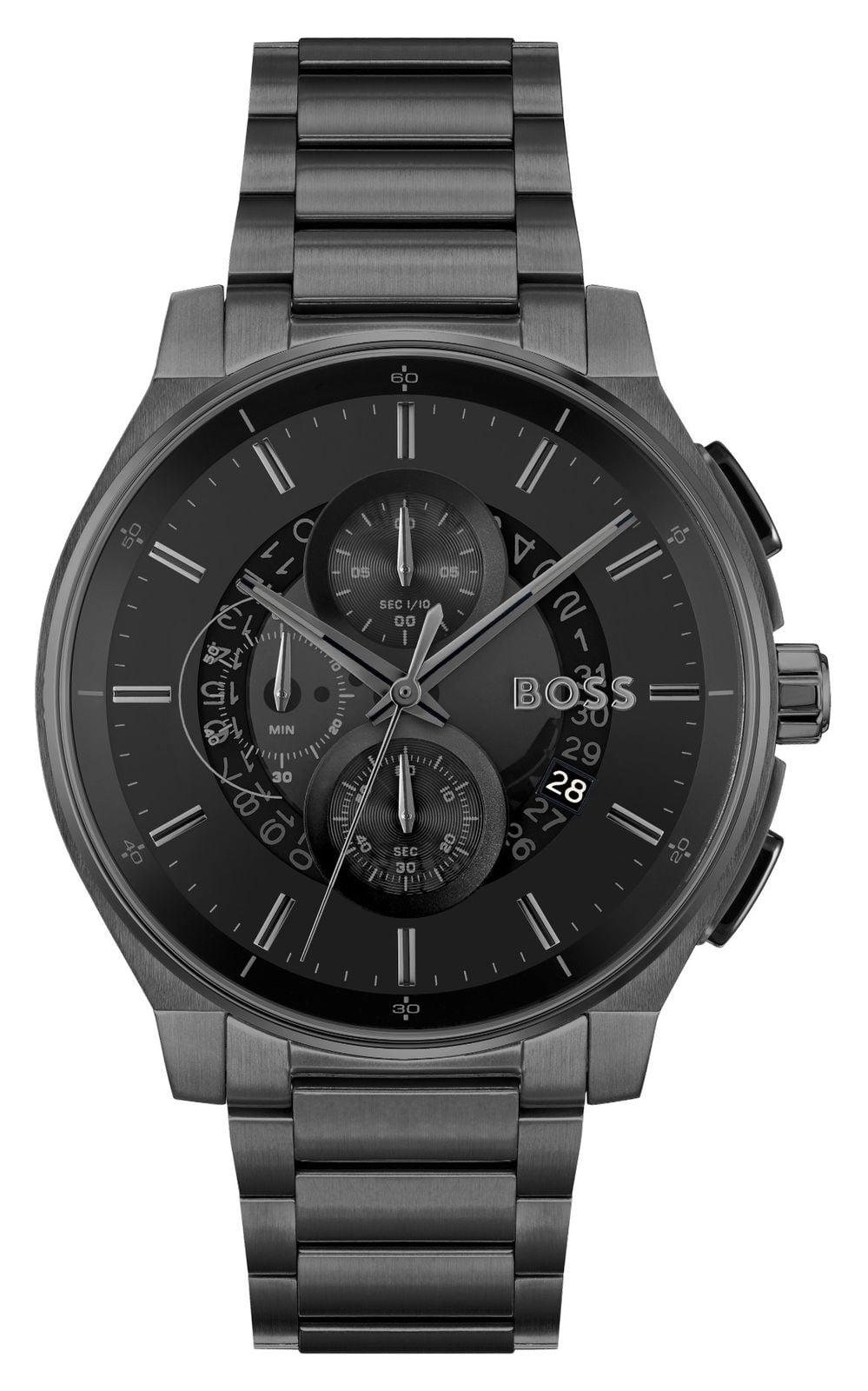 BOSS homme Peak 2.0 (44 mm) cadran noir / bracelet en montre