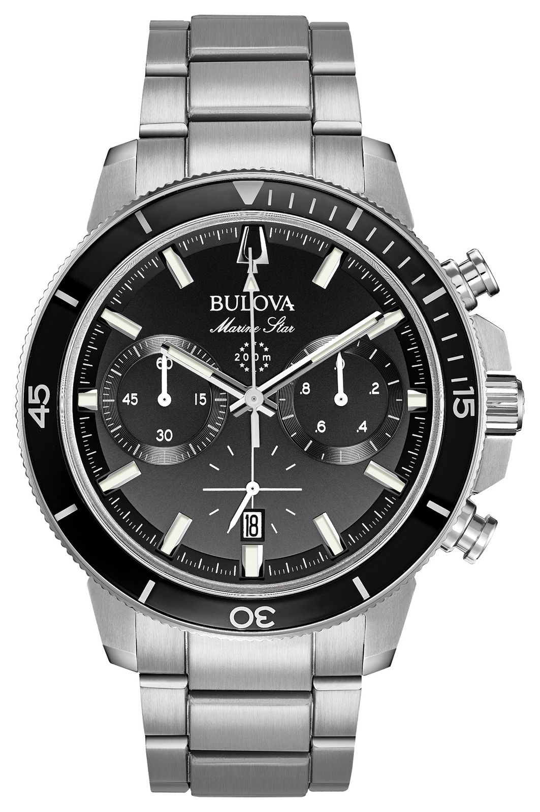 Bulova chronographe marine Ã©toile noire pour homme montre