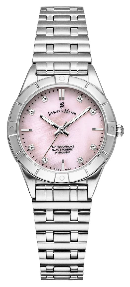 Jacques Du Manoir Leonie Ã  trois aiguilles Ã  quartz montre
