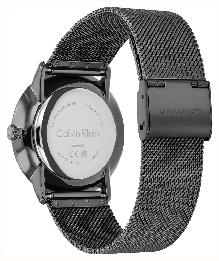 Calvin Klein Exceptional Quartz (37mm) Grey CK Dial / Grey PVD Stainless Steel Mesh Bracelet 25200606 - vista alternativa 2