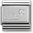 Nomination Classic Libra Cubic Zirconia Sterling Silver Charm 330302/07