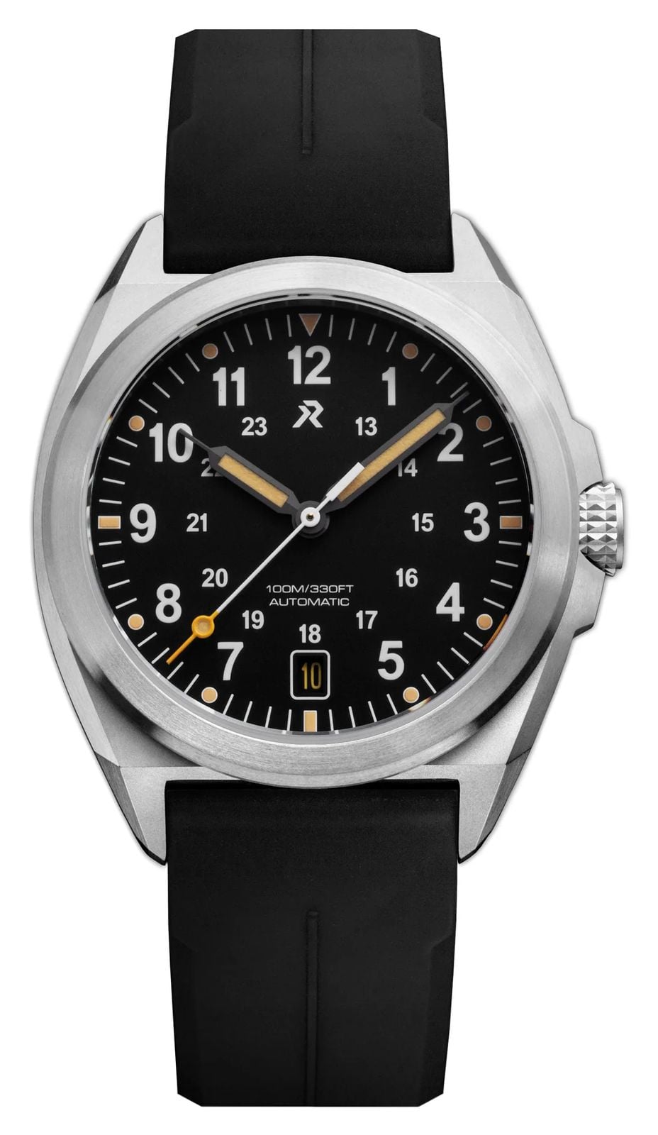RZE Valour 38 Automatic 38mm Carbon Black Dial  Black Watch
