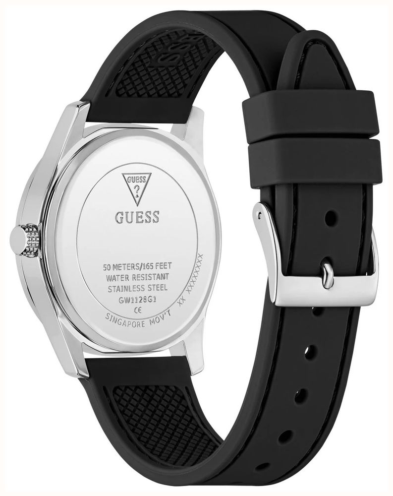 Guess Quentin Black Sunray Dial Black Silicone Strap GW1128G1 - alternative Ansicht 3