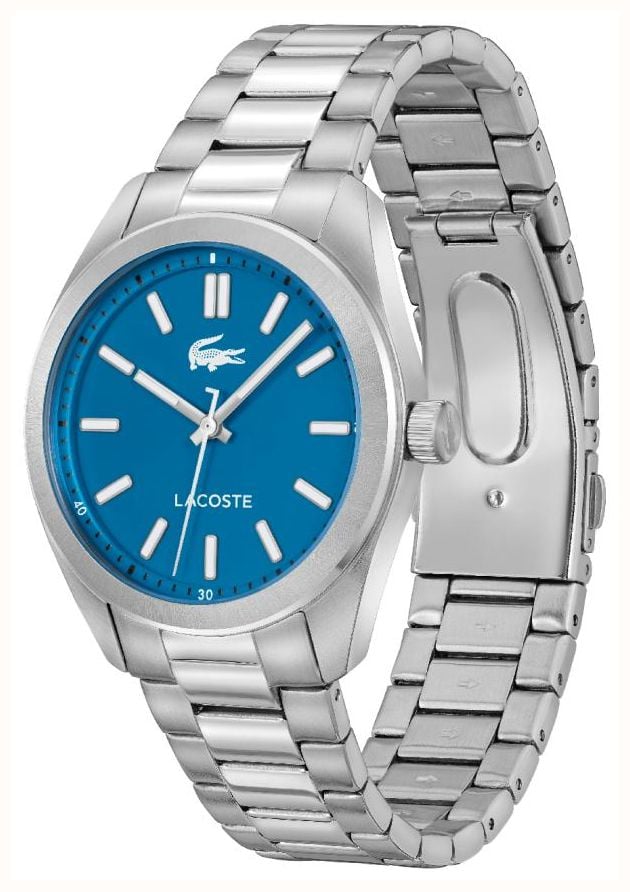Lacoste Mens Quartz Chronograph Watch 40mm White Dial Blue Strap Stainless Steel Lacoste watch blue - Gem main image 3