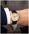 STERNGLAS Lumatic Brown Leather Strap Cream Dial Automatic Watch S01-LM26-BR03 - vista alternativa 2