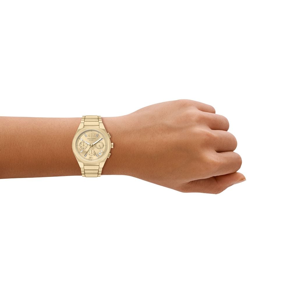 Armani Exchange Quartz Chronograph (36mm) Gold Sunray Dial / Gold PVD Stainless Steel Bracelet AX6034 - alternative Ansicht 4