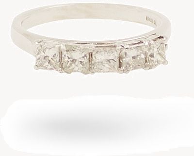 18ct White Gold 5 Stone Diamond Ring JM1987
