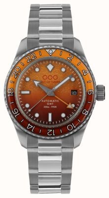 Out Of Order Negroni 自动 GMT 腕表（40 毫米）橙色表盘/超拉丝不锈钢表链 OOO.001-25.NE.BAND.SS