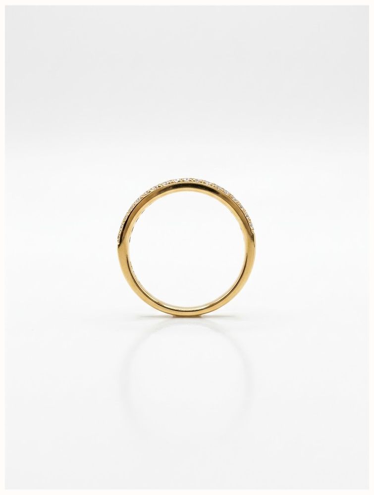 James Moore & Co 0.27ct Round Brilliant Natural Diamond 18ct Yellow Gold Half Eternity Ring E42264-27 - autre vue 3