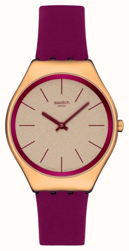 Swatch ALPINE BERRY (38mm) Gold Gitter Effect Dial / Dark 