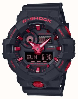 Casio Odporny na wstrząsy oświetlacz z serii G-shock ignite red GA-700BNR-1AER