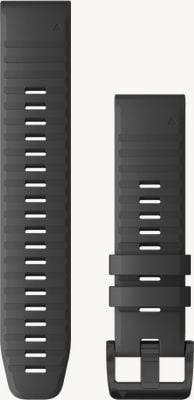 Garmin Quickfit 22 schiefergraues Silikon, nur schwarzes Hardware-Armband 010-12863-22