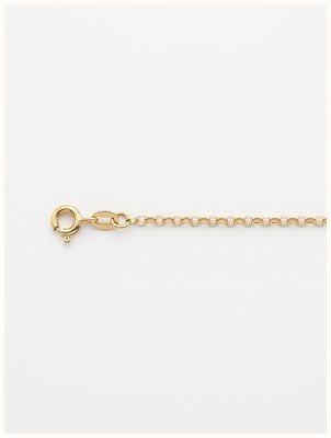 Semi Solid 9ct Yellow Gold Diamond-Cut Oval Belcher 1.45mm 20" Chain HOBD-145-9Y-20