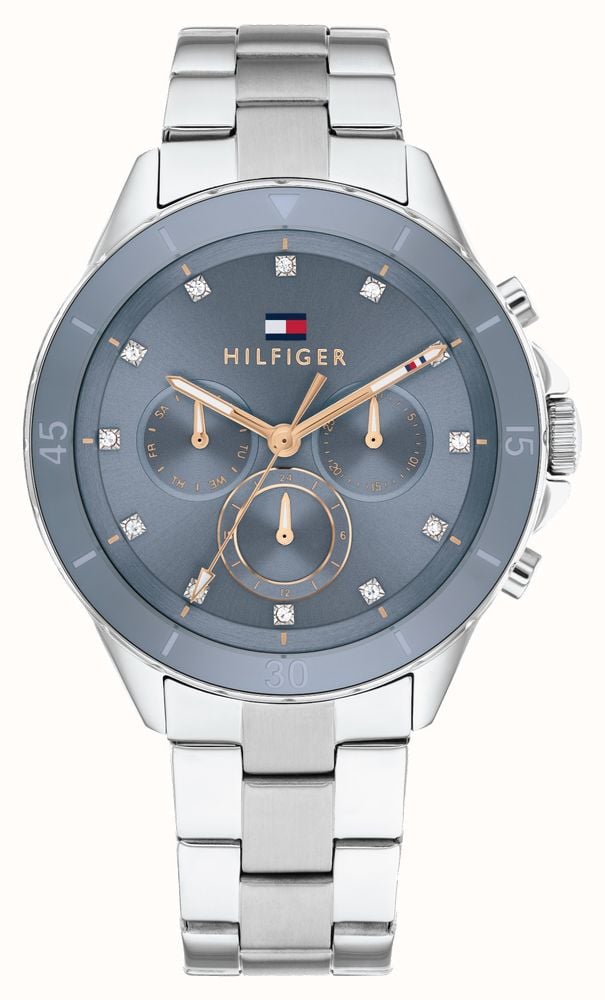 Tommy Hilfiger Stainless Steel Blue Dial Multi-function Women's Watch 40mm - 1782708