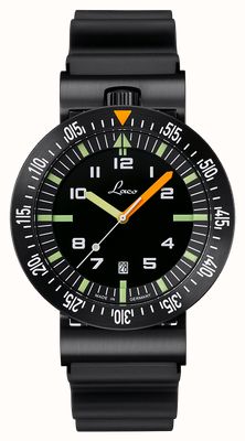 Laco Atacama.3 automático (46 mm) esfera negra mate / correa de caucho negra 861632.3