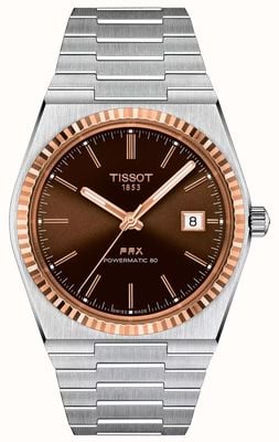 Tissot PRX 40mm Automatic Stainless Steel with 18k Rose Gold Bezel T9314074129100