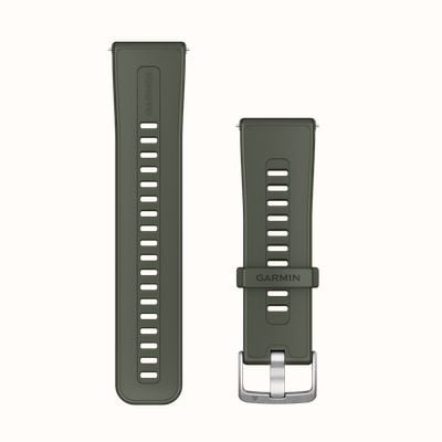 Garmin クイックリリースストラップ（24mm）モスシリコン/スチールハードウェア - ストラップのみ 010-13907-01