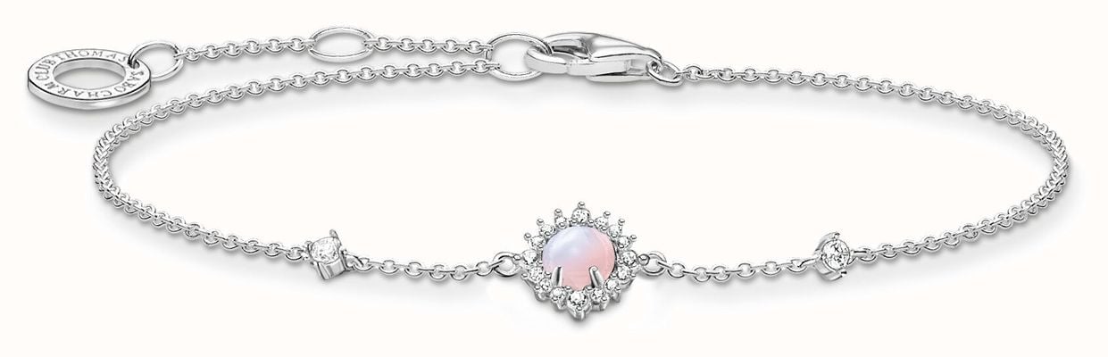 Thomas Sabo Vintage Shimmering Pink Opal Effect Bracelet A2023-166-7-L19V
