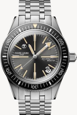 Favre Leuba Deep Raider Revival Automatic (39mm) Grey Sunray Dial / Stainless Steel Bracelet 00.20307.100.06.200