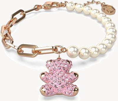 Swarovski Teddy Bracelet Rose Gold-Tone Plated Pink Crystals 5669169