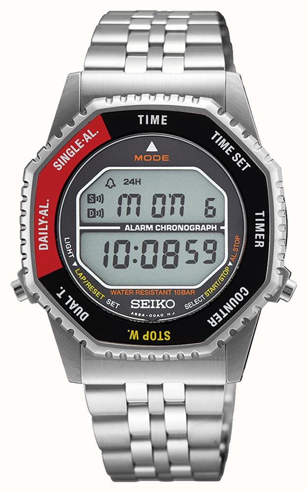 Seiko Digital Quartz Multifunction 'Rotocall' (37mm) Red & Black