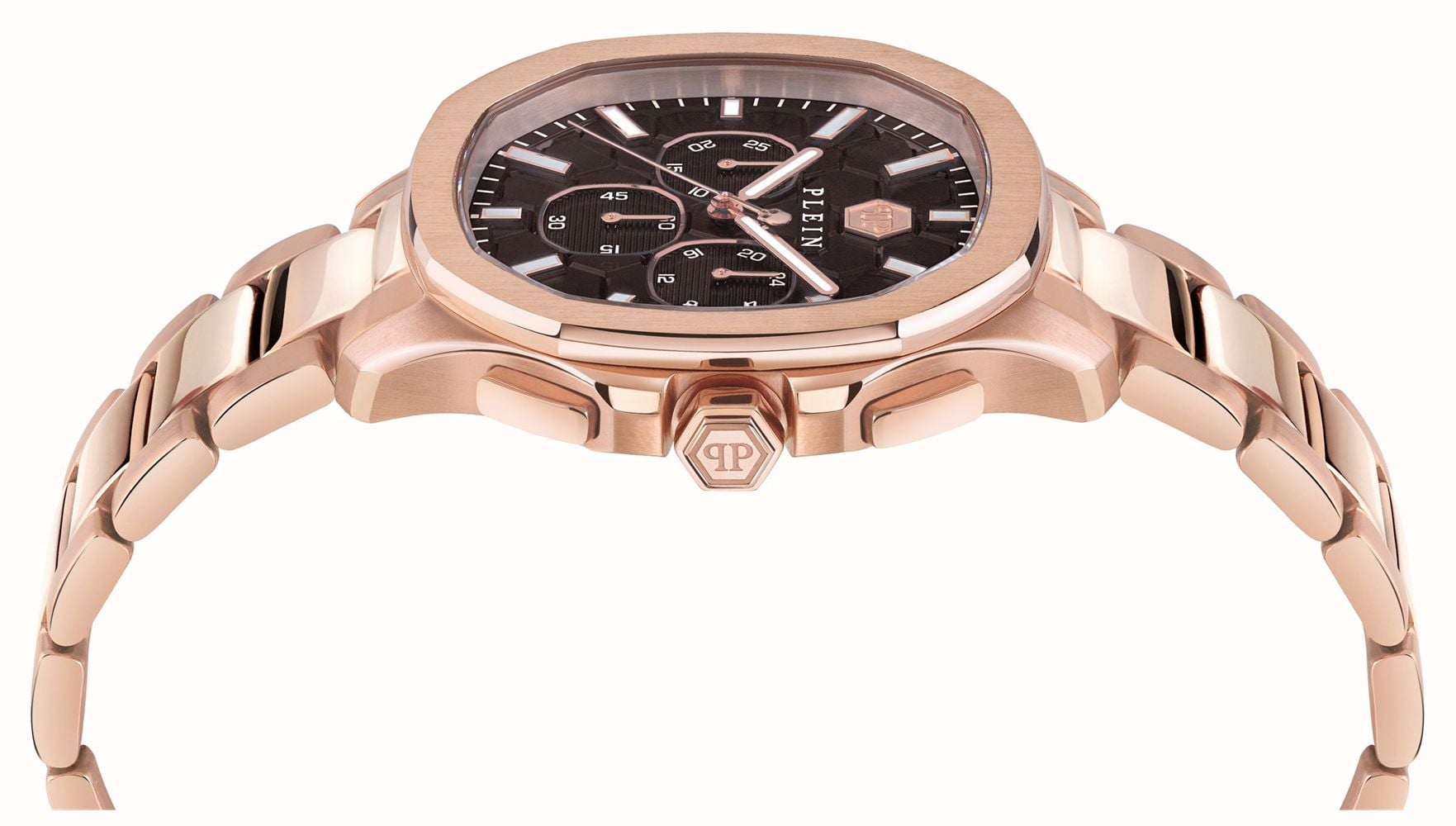 Philipp Plein $PECTRE CHRONO HIGH-CONIC / Brown Dial Rose Gold PVD