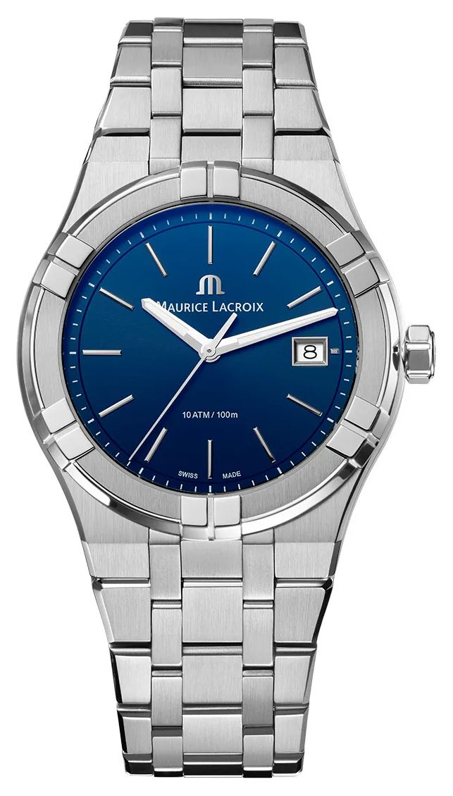 Maurice Lacroix Aikon quartz (40mm) blauwe wijzerplaat / horloge