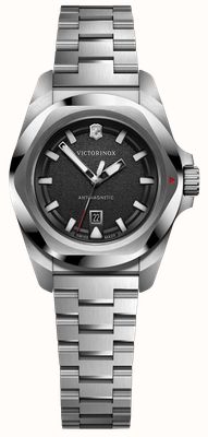 Victorinox I.N.O.X. Small Quartz (32mm) Black Grained Dial / Stainless Steel Bracelet 242036