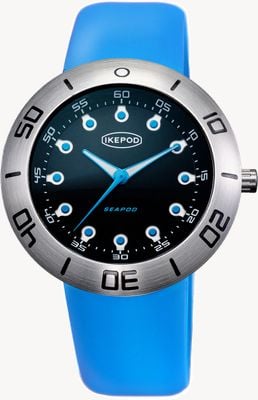 IKEPOD SEAPOD Jacques Automatic S002 (46mm) Black Dial / Blue Silicone Strap S002-SI-LN