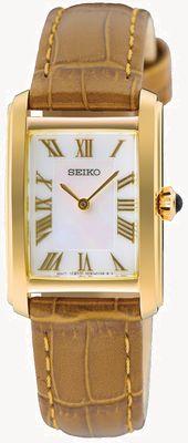 Seiko Caprice 经典款（22.2毫米）珍珠贝母表盘/棕色皮表带 SWR100P1