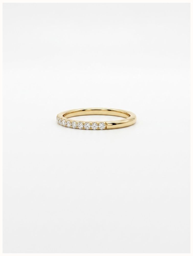 0.25ct Round Brilliant Natural Diamond 9ct Yellow Gold Half Eternity HET100160/Y - widok alternatywny 2