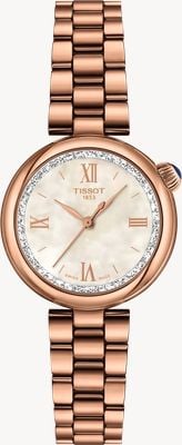 Tissot Desir Diamant-Quarz (28mm) Perlmutt-Zifferblatt / Roségold-PVD Edelstahlarmband T1520103311801