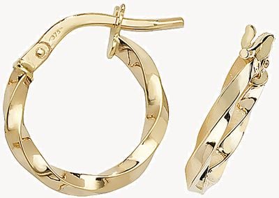 Treasure House 9ct Yellow Gold 08mm Hoop Earrings ER1008-08