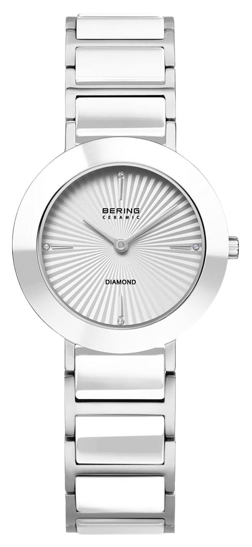 Bering Cadran blanc en cÃ©ramique (29mm) effet soleil / montre