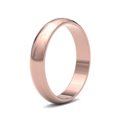 James Moore Wedding Rings | 9ct Rose Gold | 4mm | Light | D-Shape | AG_4GLD-9R