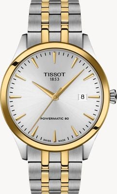 Tissot Classic Dream Powermatic 80 (40mm) Silver Dial / Two-Tone Stainless Steel Bracelet T1584072203100