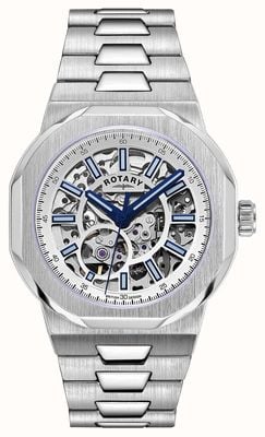 Rotary Sport Regent Skeleton Automatic (40mm) Silver Dial / Stainless Steel Bracelet GB05415/02