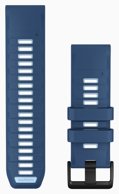 Garmin QuickFit Bands (26mm) Tidal Blue/Ice Blue Silicone with Black Hardware - Strap Only 010-14508-00