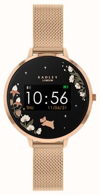 Radley Dames smartwatch rosé gouden milanese mesh armband RYS03-4002