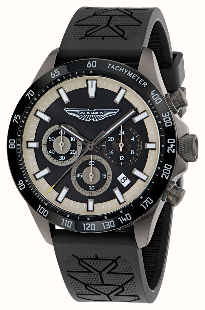 Aston Martin SPT Icon Quartz Chronograph (44mm) Black Dial / Black Silicone Strap MTIS2S606 - alternative Ansicht 2