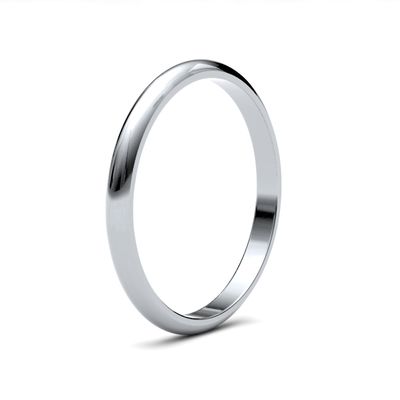 James Moore Wedding Rings | Palladium 500 | 2mm | Medium | D-Shape | AG_2GMD-PD5