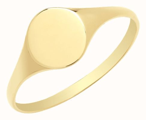 James Moore TH 9CT YELLOW GOLD MAIDENS' PLAIN OVAL SIGNET RING RN930/M