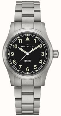Hamilton Khaki Field Quartz (38mm) Black Dial / Stainless Steel Bracelet H69401130