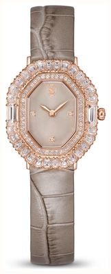 Swarovski Matrix Octagon (25mm) Taupe Sunray Dial / Taupe Leather Strap 5755686